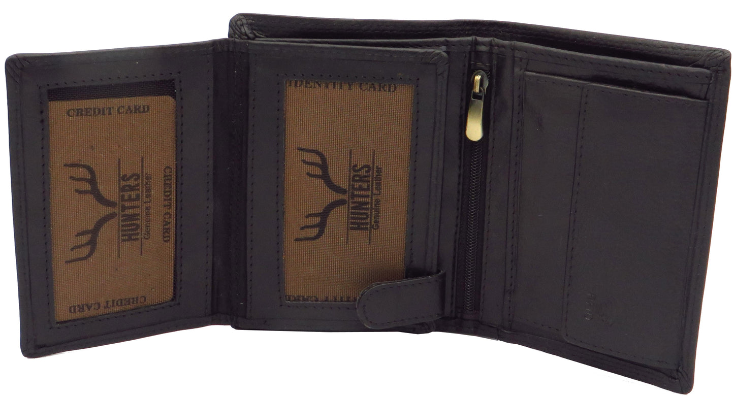 Geldbörse für Herren schwarz Rindsleder Hochformat mit RFID Diebstahlschutz 246-2-SVG
