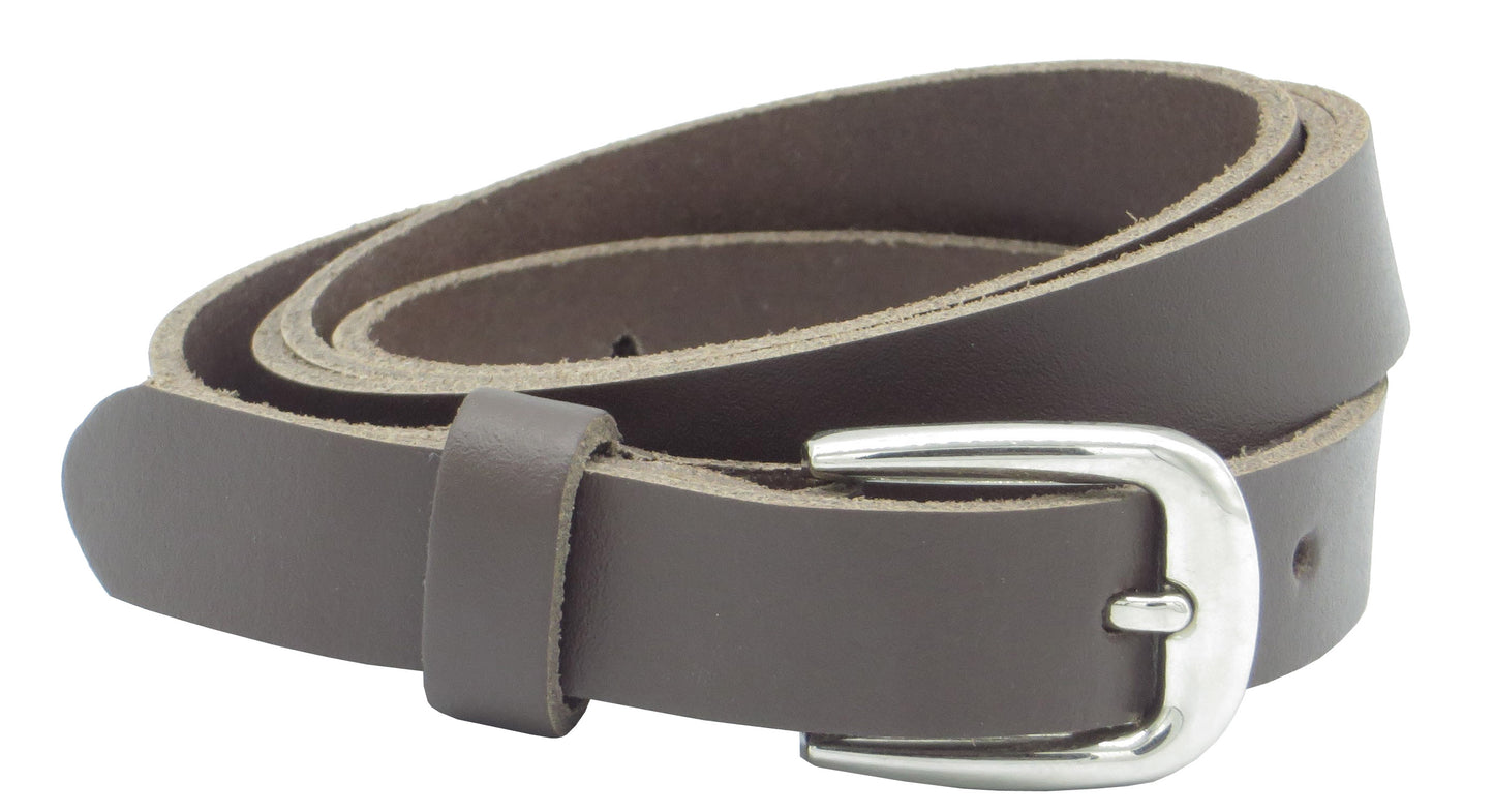 Ledergürtel 2 cm breit dunkelbraun aus feinem Rindsleder
