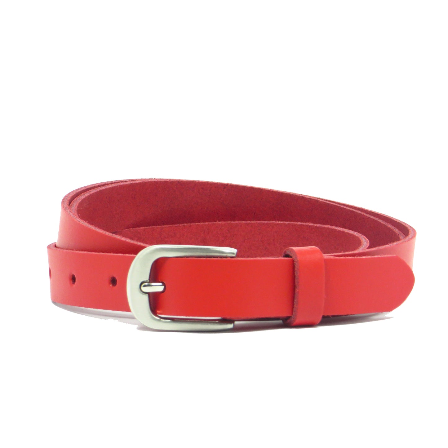 Ledergürtel 2 cm breit rot aus feinem Rindsleder