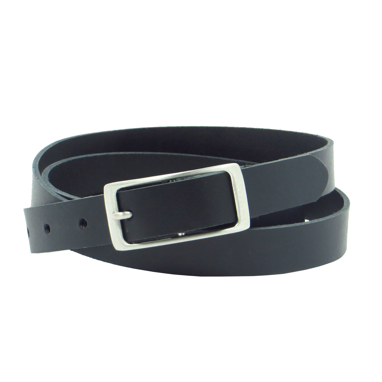 Ledergürtel 2 cm breit schwarz aus feinem Rindsleder