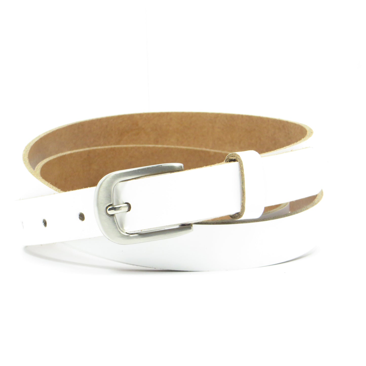 Ledergürtel 2 cm breit weiß aus feinem Rindsleder