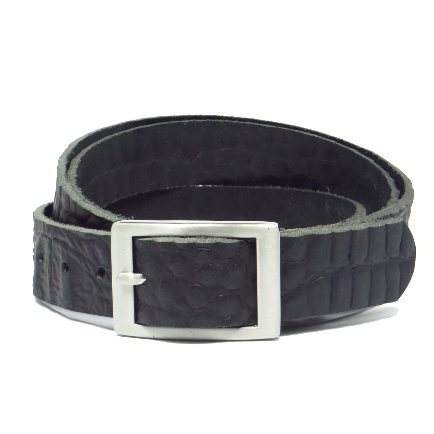 Ledergürtel 3 cm breit schwarz Büffelleder