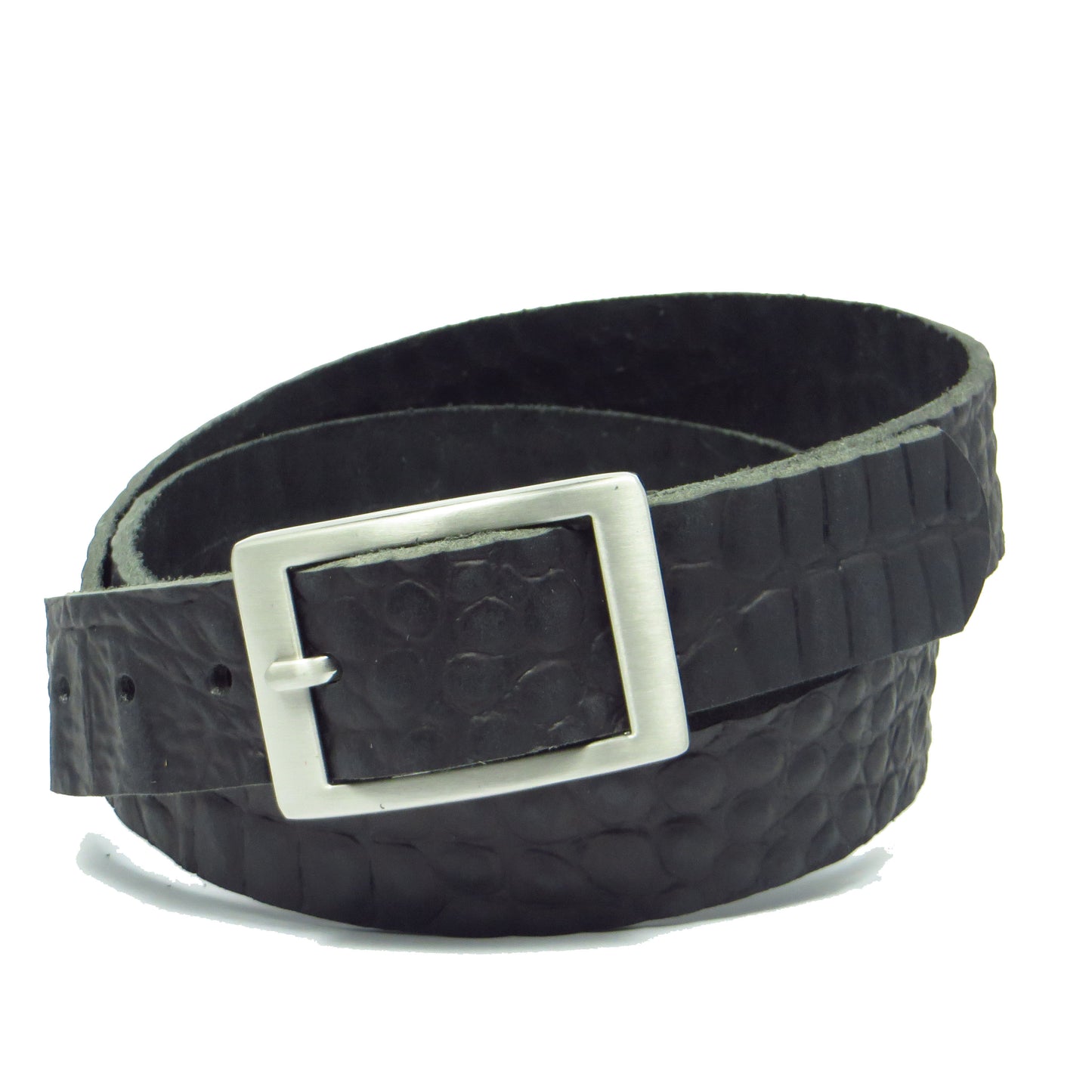 Ledergürtel 3 cm breit schwarz Büffelleder