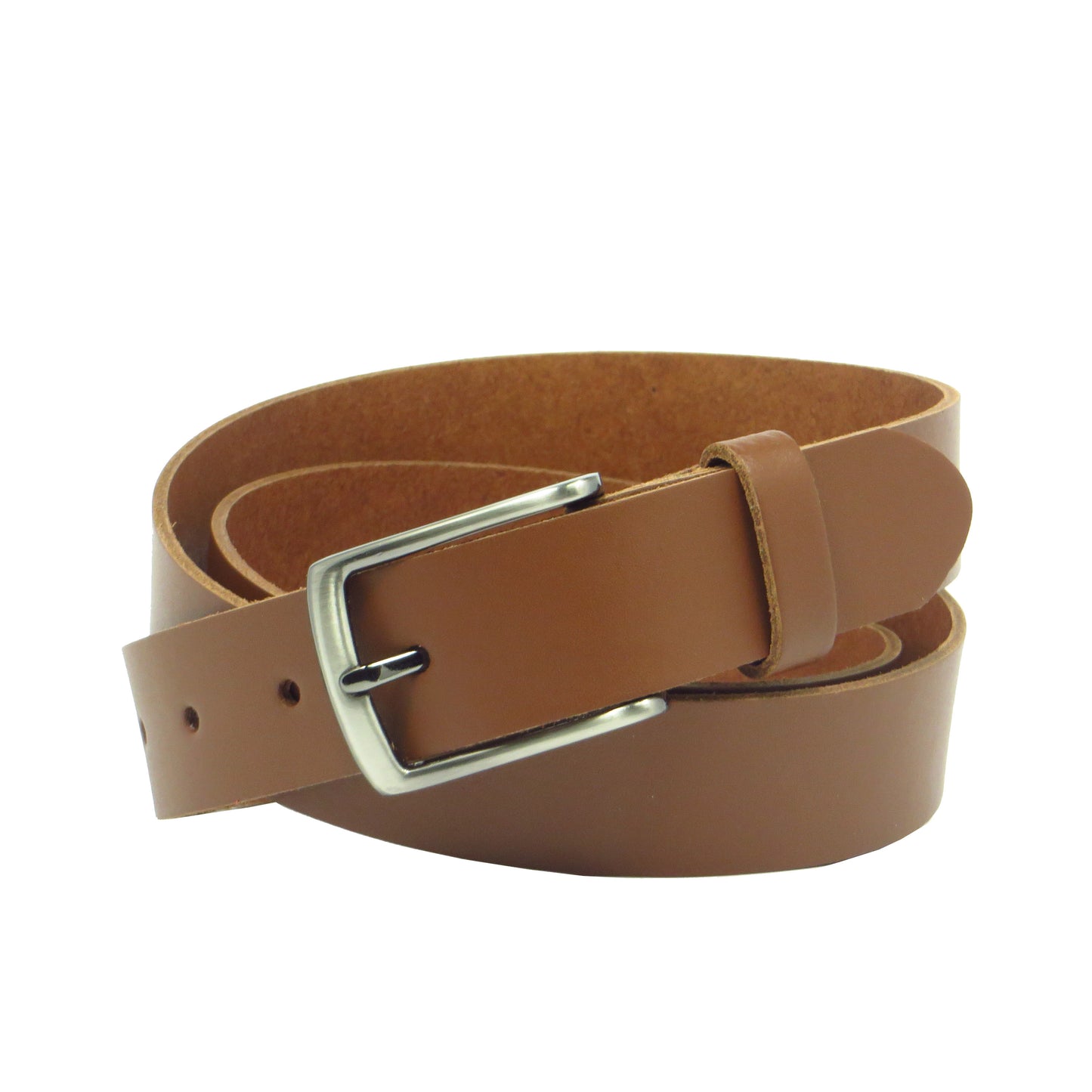 Ledergürtel 3 cm breit aus feinem Rindsleder braun
