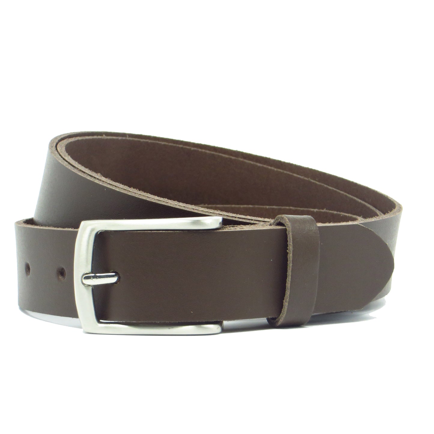 Ledergürtel 3 cm breit dunkelbraun aus feinem Rindsleder