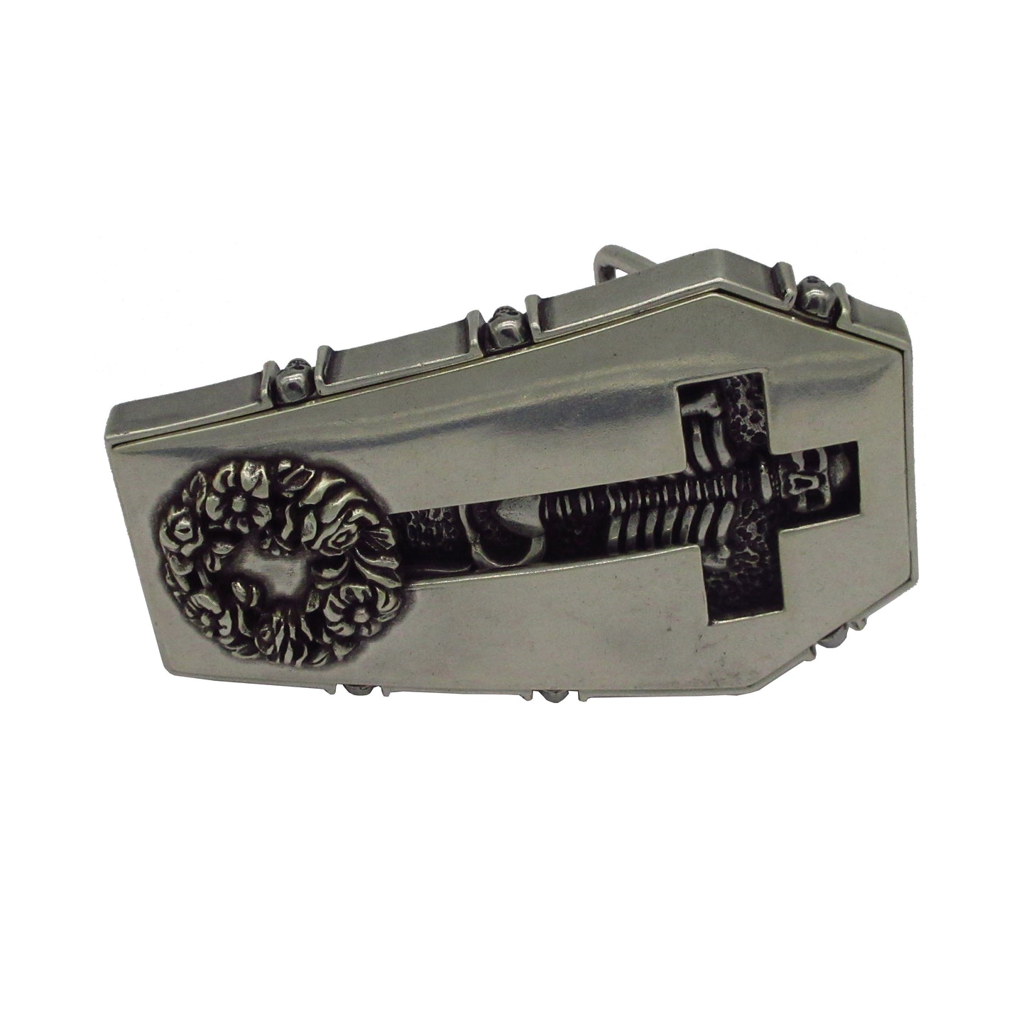 Gürtelschließe Gürtelschnalle Schnalle Buckle grau Silber für 4 cm breiten Gürtel