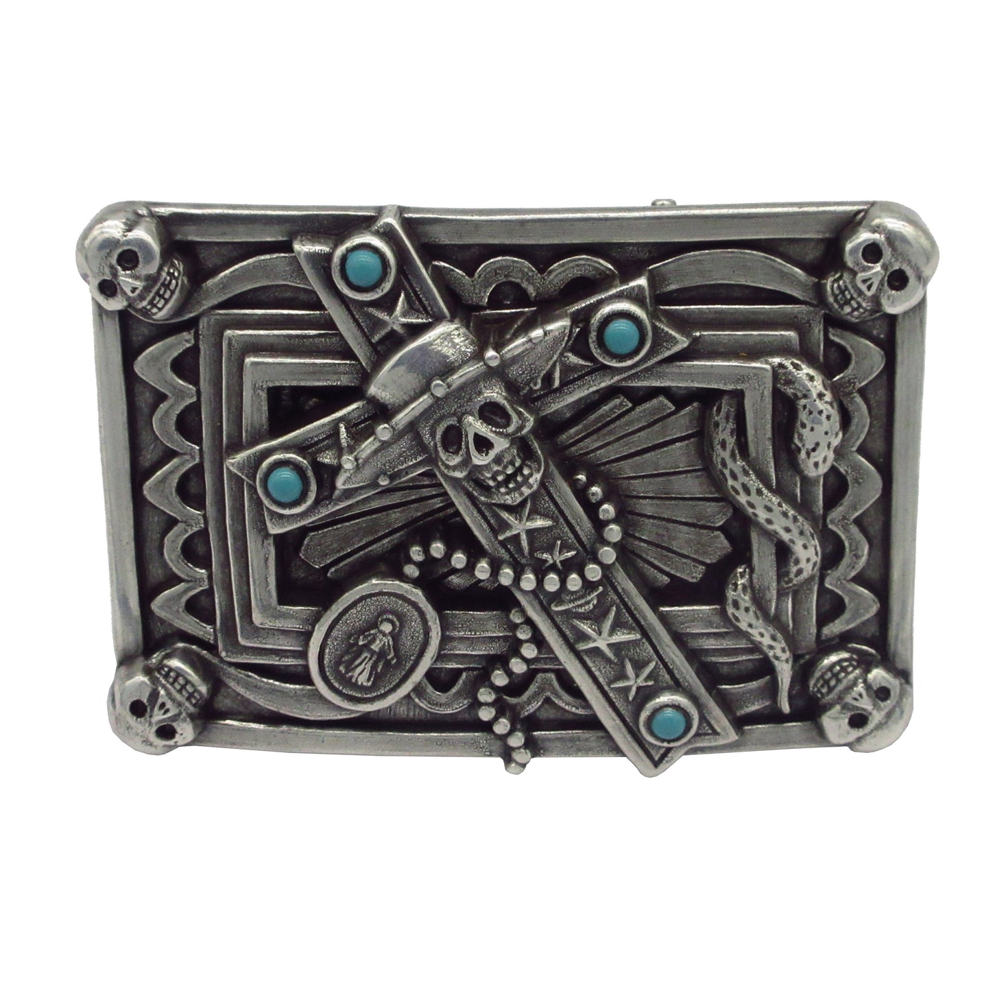 Gürtelschließe Gürtelschnalle Schnalle Buckle grau Silber für 4 cm breiten Gürtel