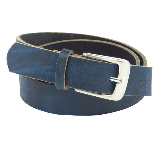 Blauer Büffelleder 3 cm breiter Ledergürtel für Damen Herren ca. 3 – 4 mm dickem Leder. Anzughose Jeans Rock Kleid Arbeitsgürtel Arbeitshose Damengürtel Herrengürtel in verschiedene Längen breiten und Farben erhältlich. Ledergürtel 2 cm breit 3 cm breite Ledergürtel 4 cm breite Gürtel und 5 cm breite Gürtel aus Rindsleder Büffelleder