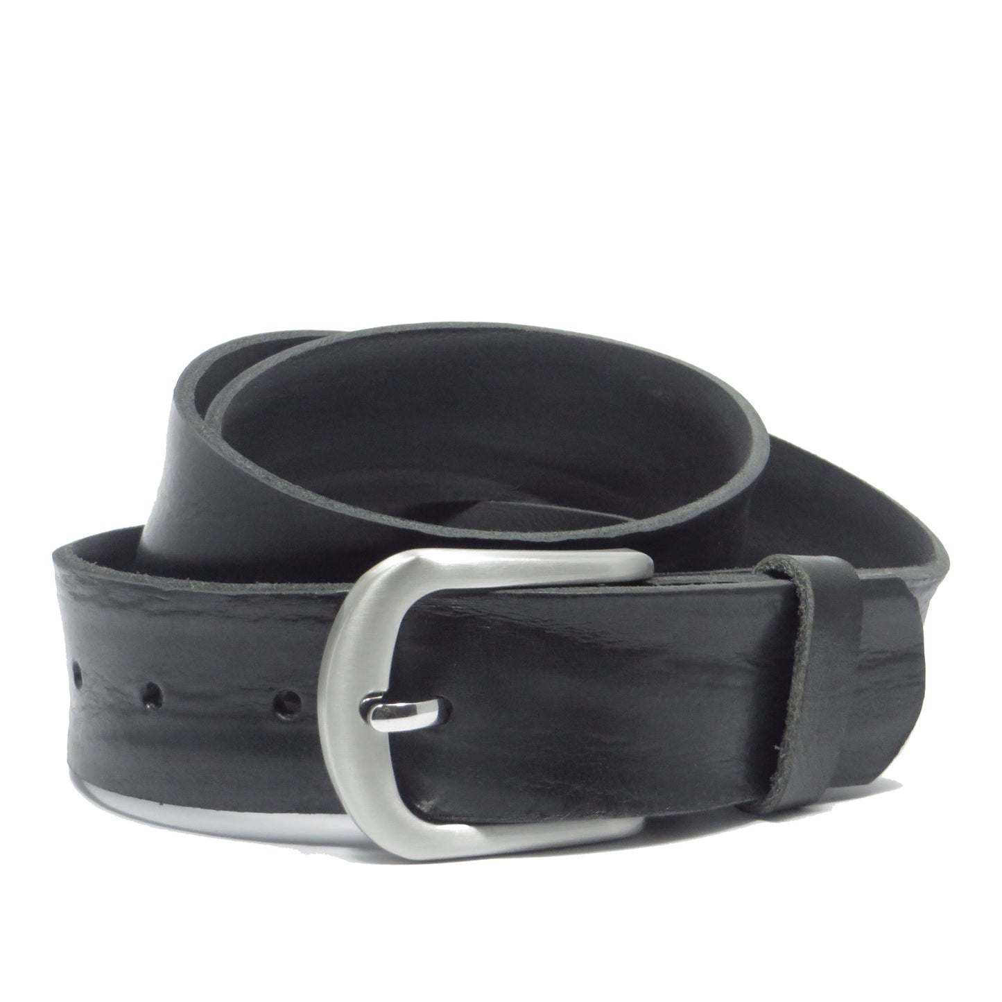 Ledergürtel 4 cm breit schwarz Rindsleder