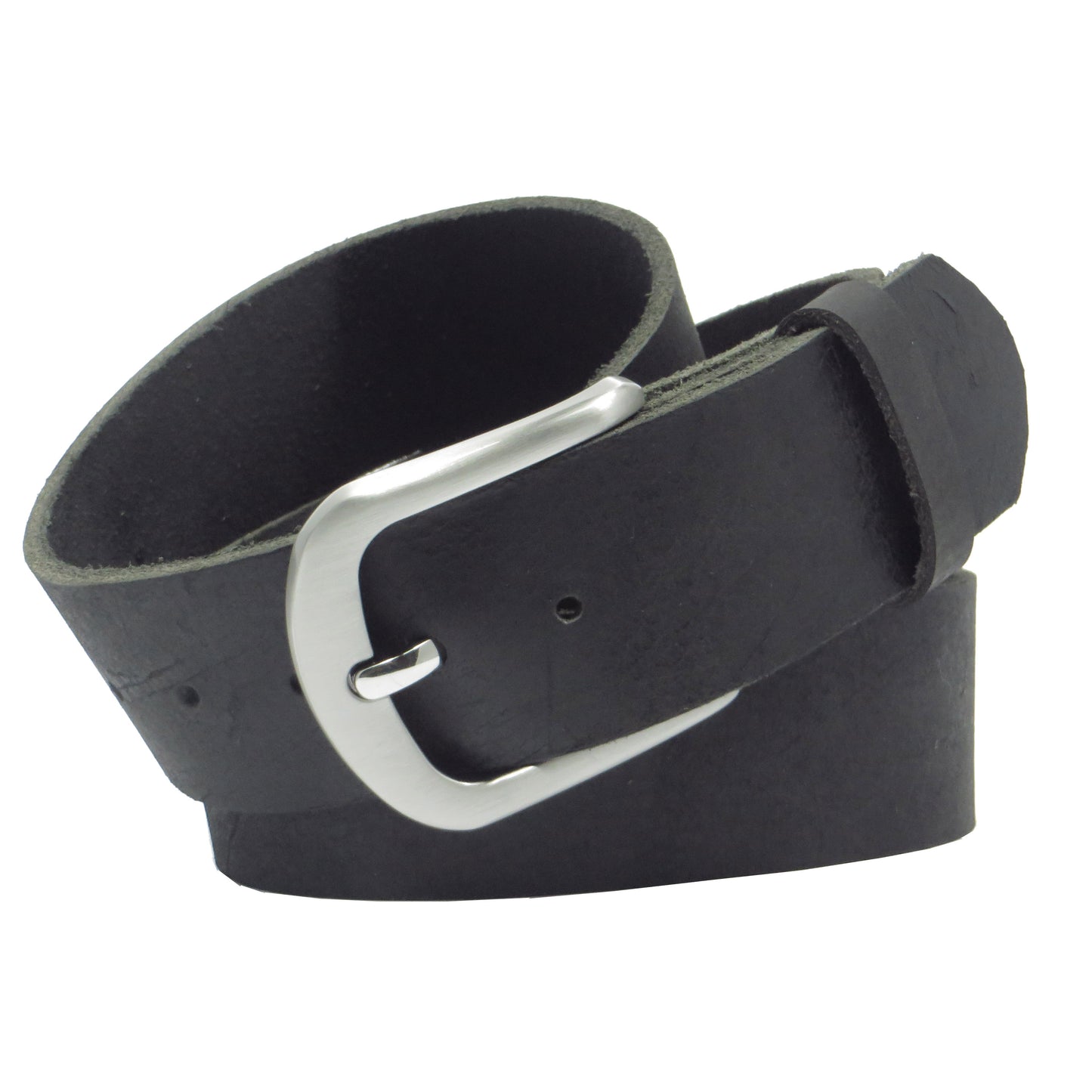 Ledergürtel 4 cm breit schwarz Büffelleder