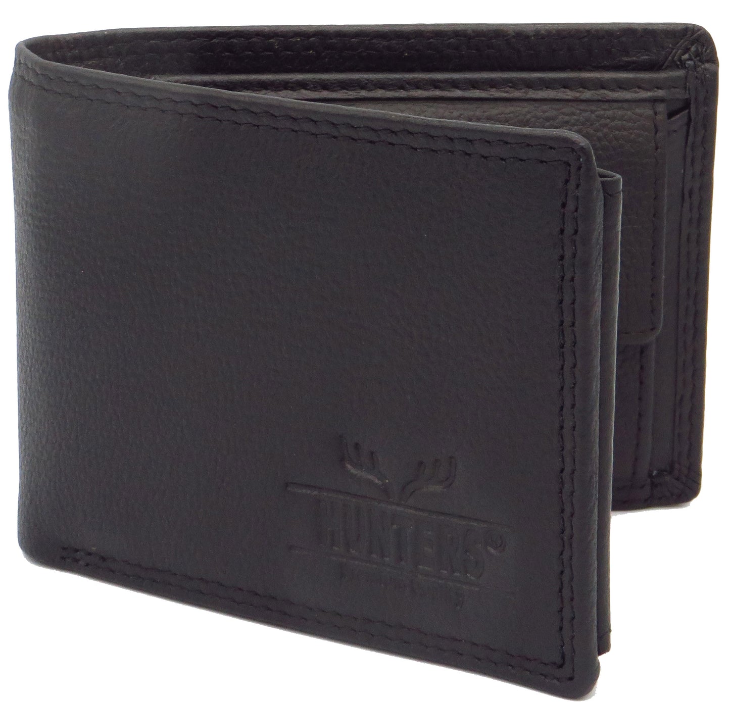 Geldbörse für Herren schwarz Rindsleder Querformat mit RFID Diebstahlschutz MW-240-SNDM