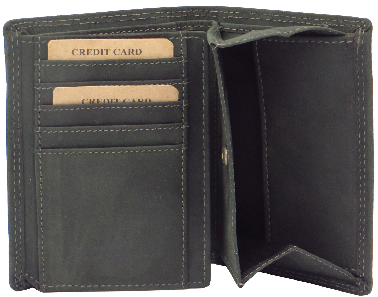 Geldbörse für Herren schwarz Büffelleder Hochformat mit RFID Diebstahlschutz NC-101-GHU-PLN
