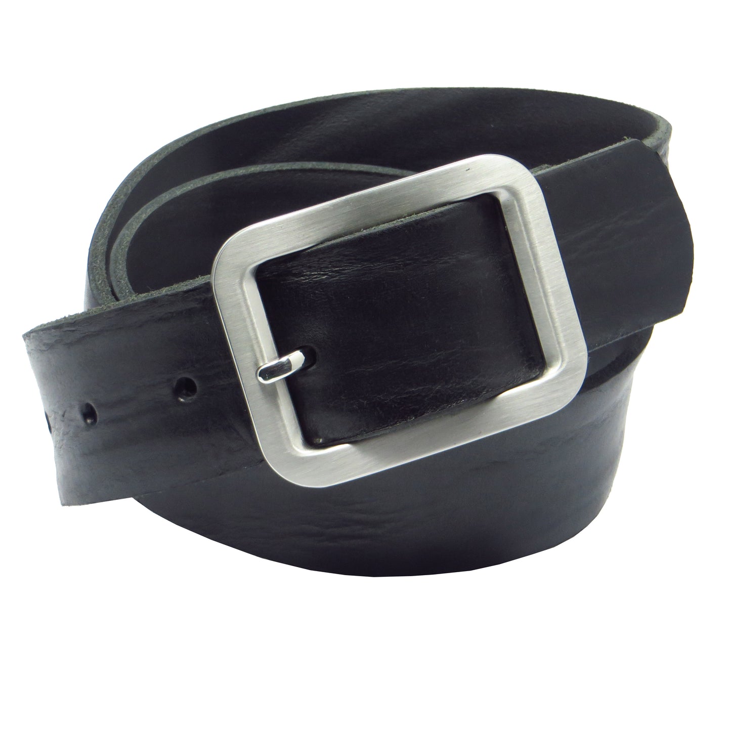 Ledergürtel 4 cm breit schwarz Rindsleder