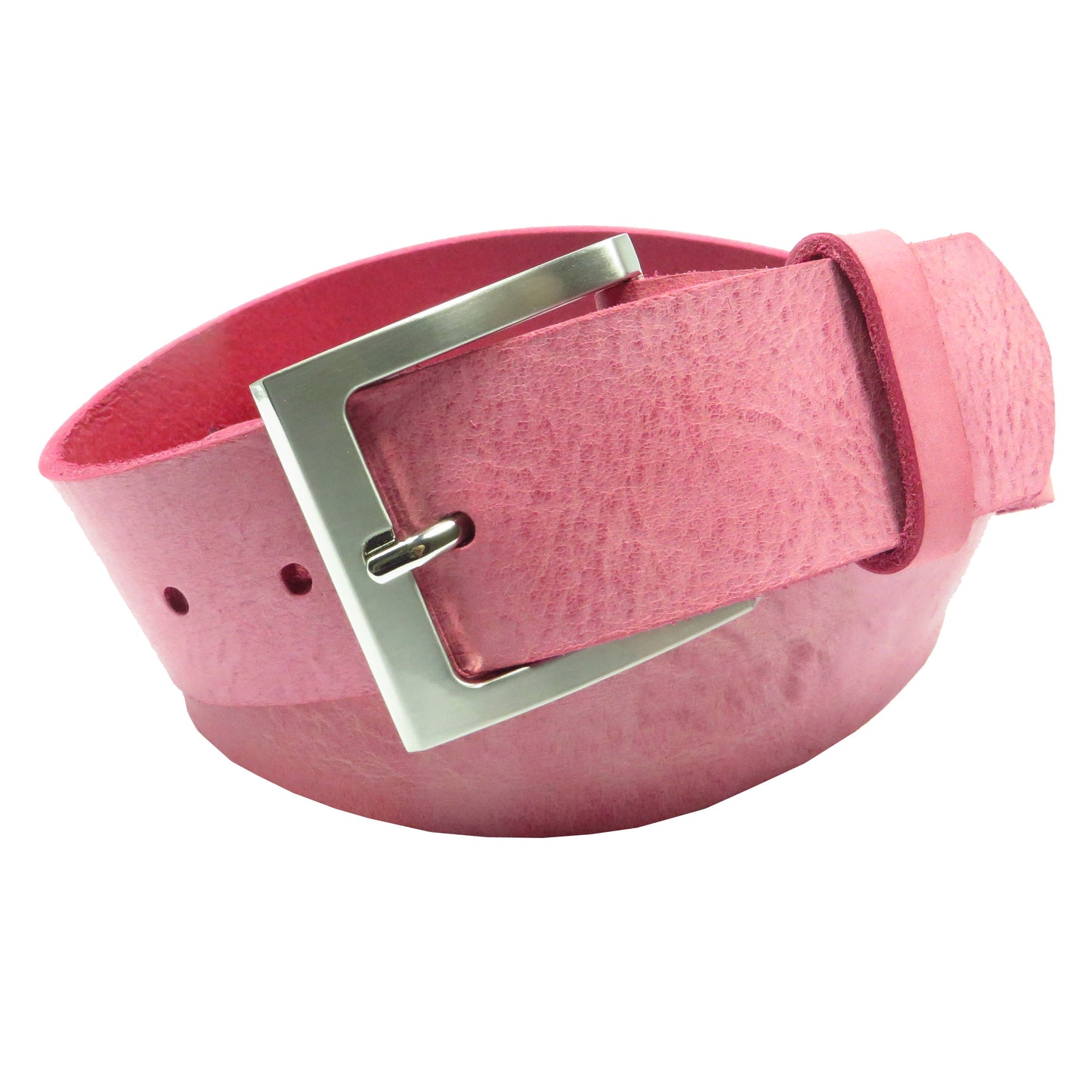 Ledergürtel 4 cm breit pink Rindsleder