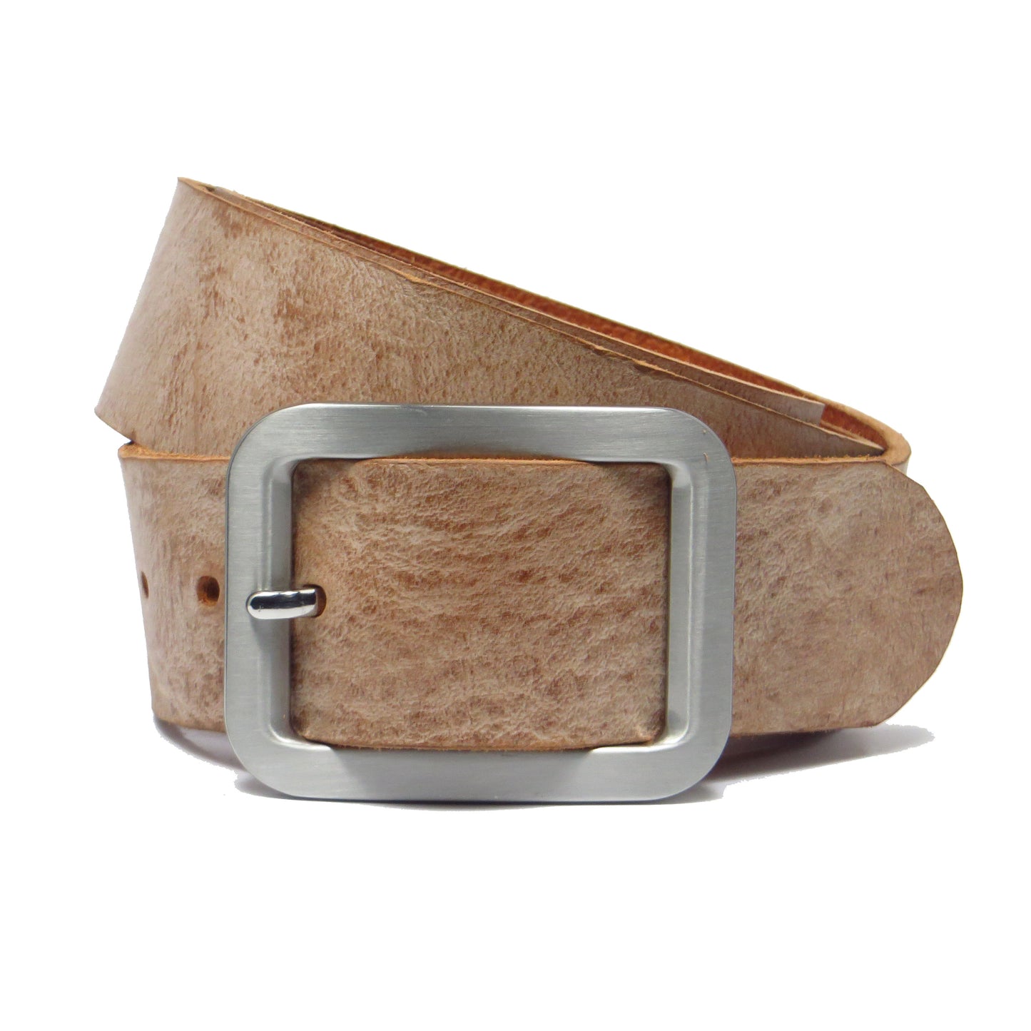 Ledergürtel 4 cm breit rosa Rindsleder