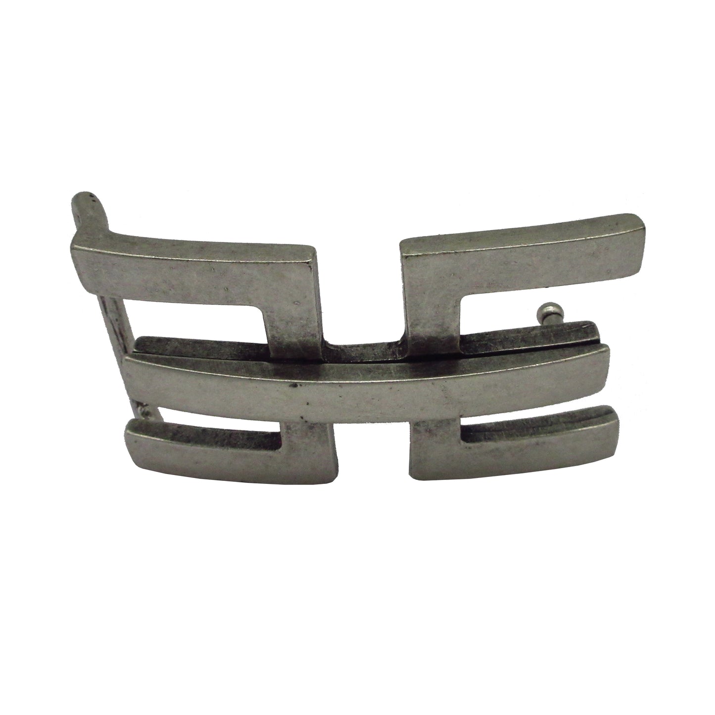 Gürtelschließe Gürtelschnalle Schnalle Buckle grau Silber für 4 cm breiten Gürtel