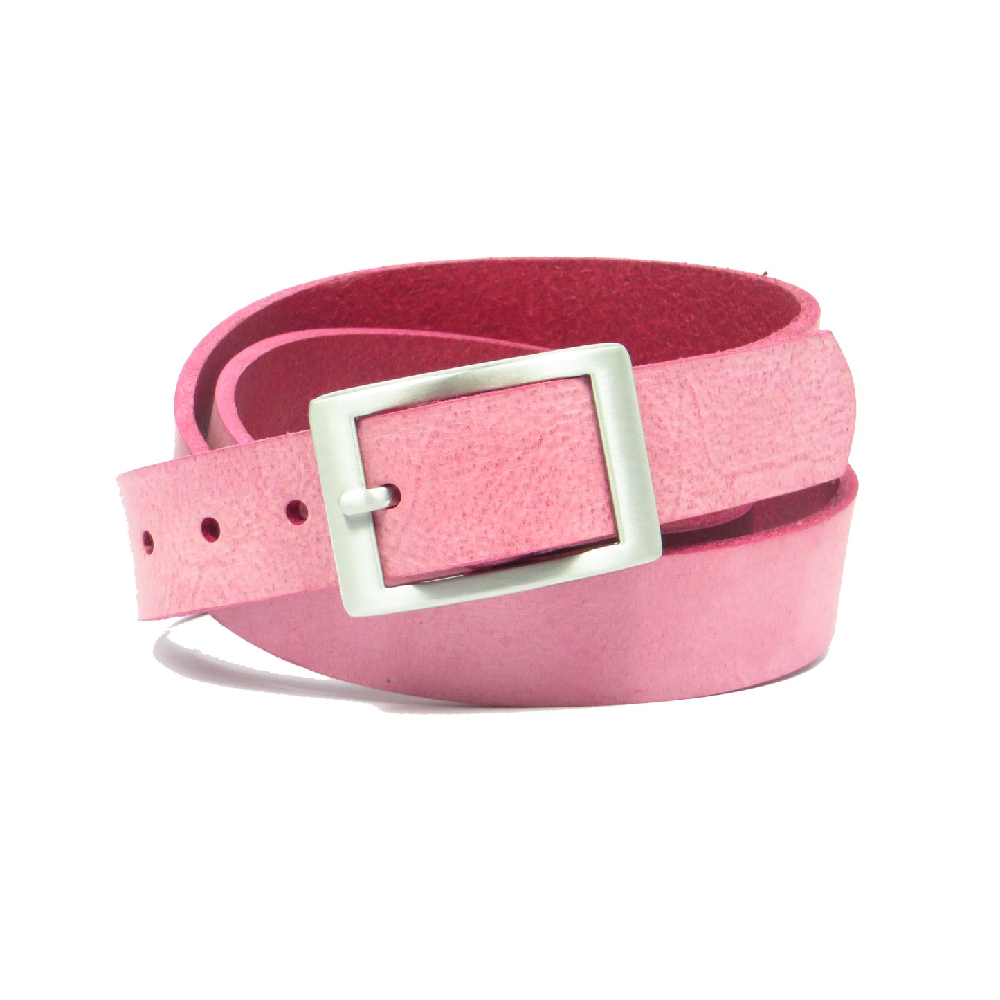 Ledergürtel 3 cm breit pink Rindsleder