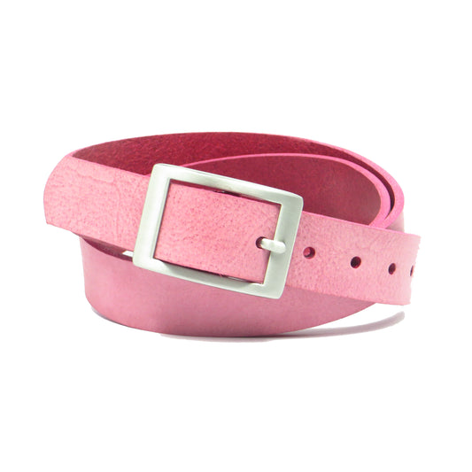 Pinker Rindsleder 3 cm breiter Ledergürtel für Damen Herren ca. 3 – 4 mm dickem Leder. Anzughose Jeans Rock Kleid Arbeitsgürtel Arbeitshose Damengürtel Herrengürtel in verschiedene Längen breiten und Farben erhältlich. Ledergürtel 2 cm breit 3 cm breite Ledergürtel 4 cm breite Gürtel und 5 cm breite Gürtel aus Rindsleder Büffelleder