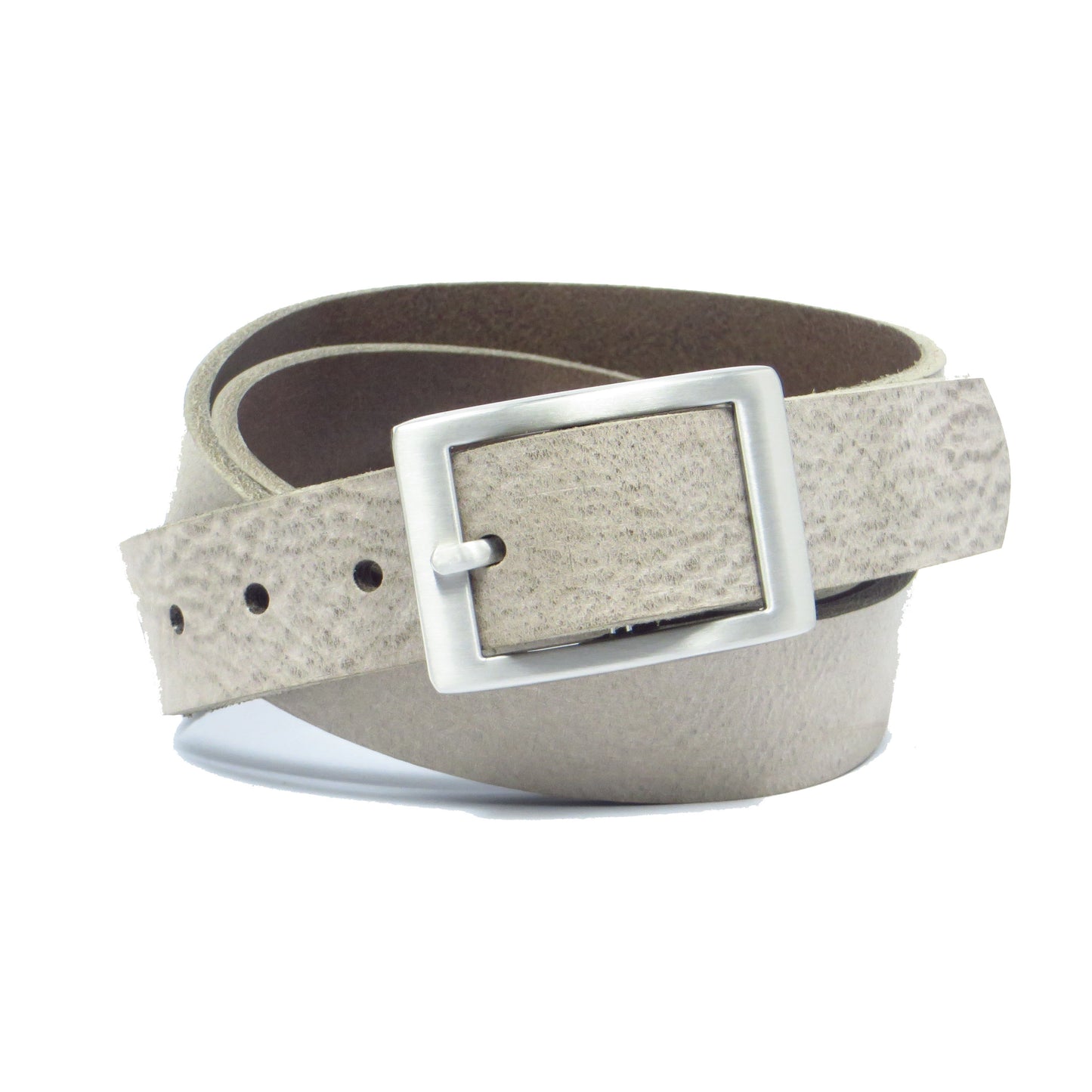 Ledergürtel 3 cm breit schlamm grau braun Rindsleder