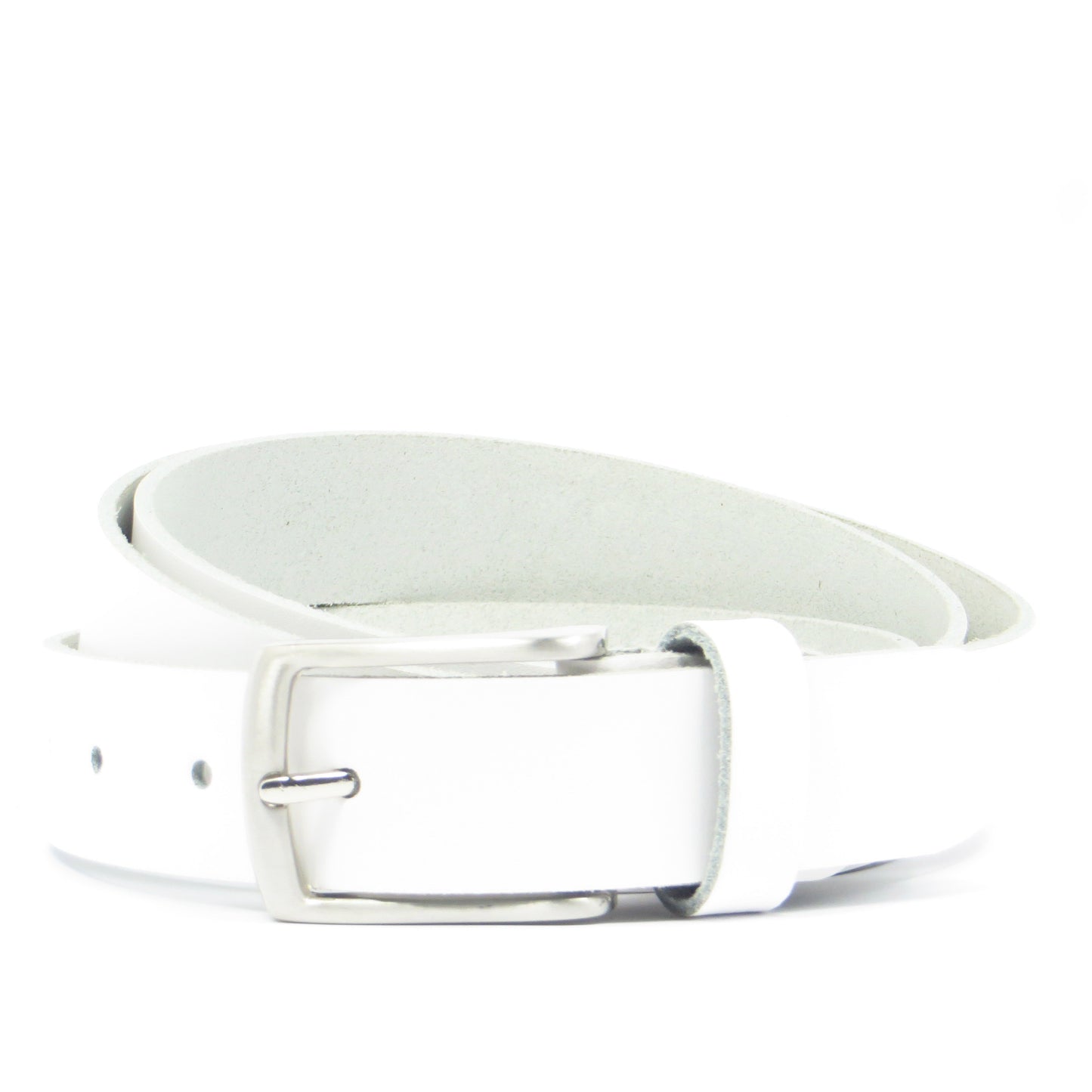 Ledergürtel 3 cm breit weiß aus feinem Rindsleder