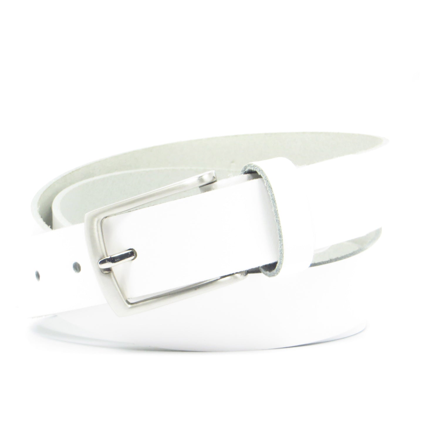 Ledergürtel 3 cm breit weiß aus feinem Rindsleder