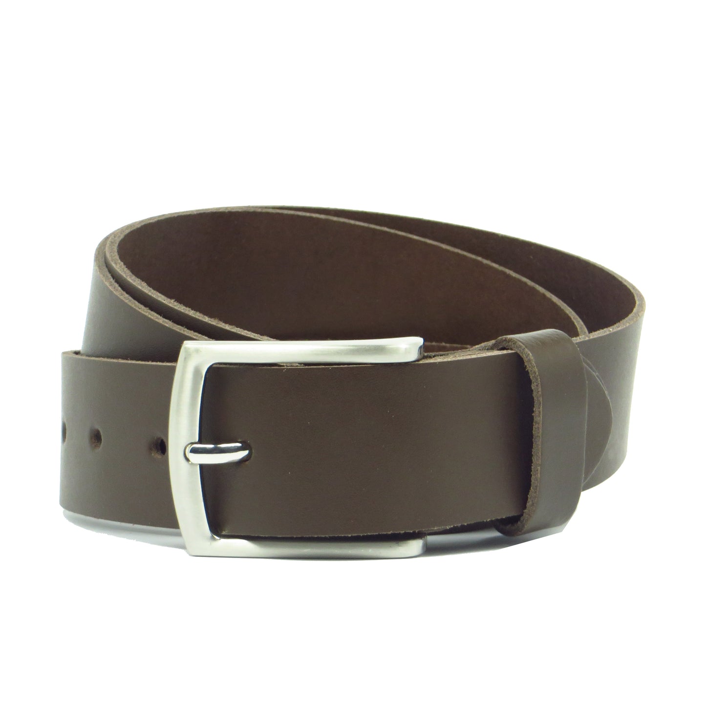 Ledergürtel 4 cm breit dunkelbraun aus feinem Rindsleder