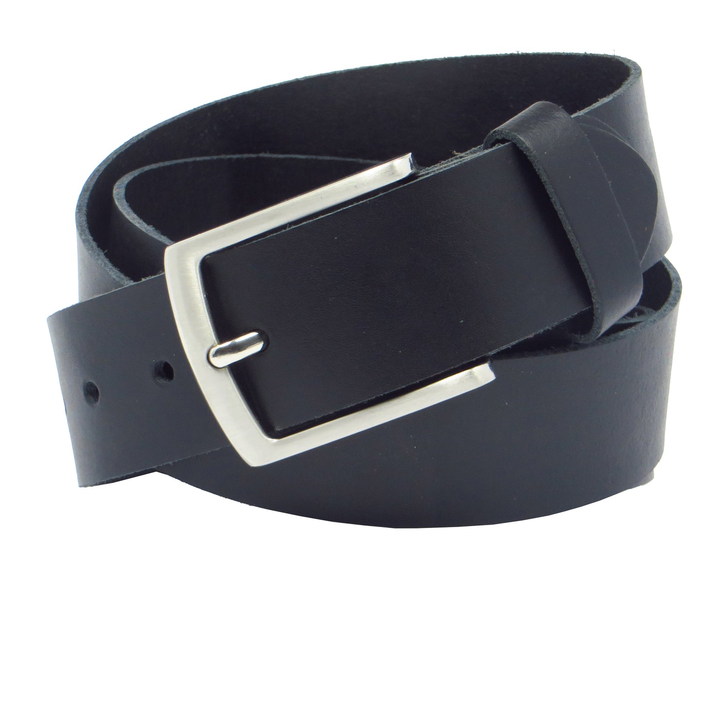 Ledergürtel 4 cm breit schwarz aus feinem Rindsleder