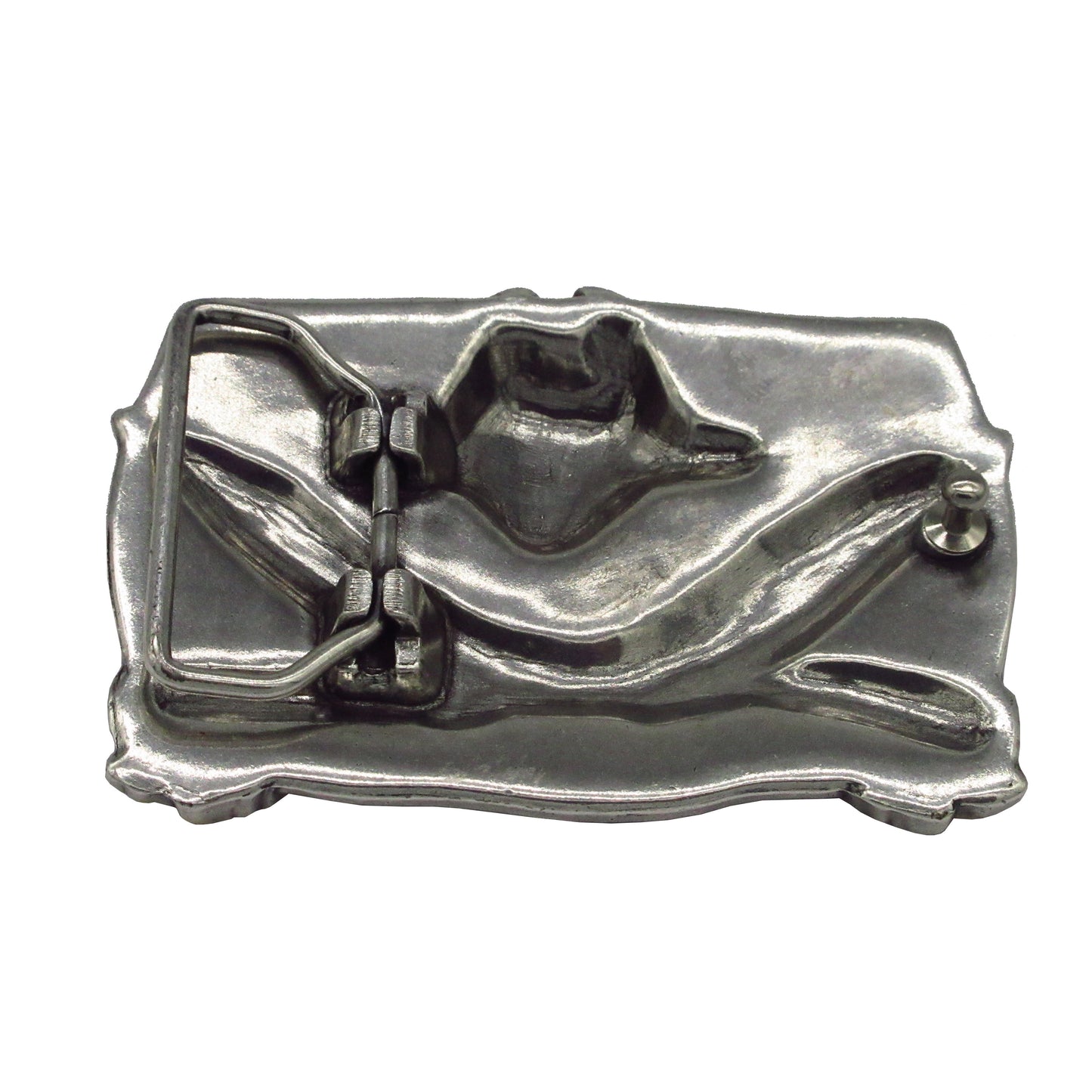 Gürtelschließe Gürtelschnalle Schnalle Buckle grau Silber für 4 cm breiten Gürtel
