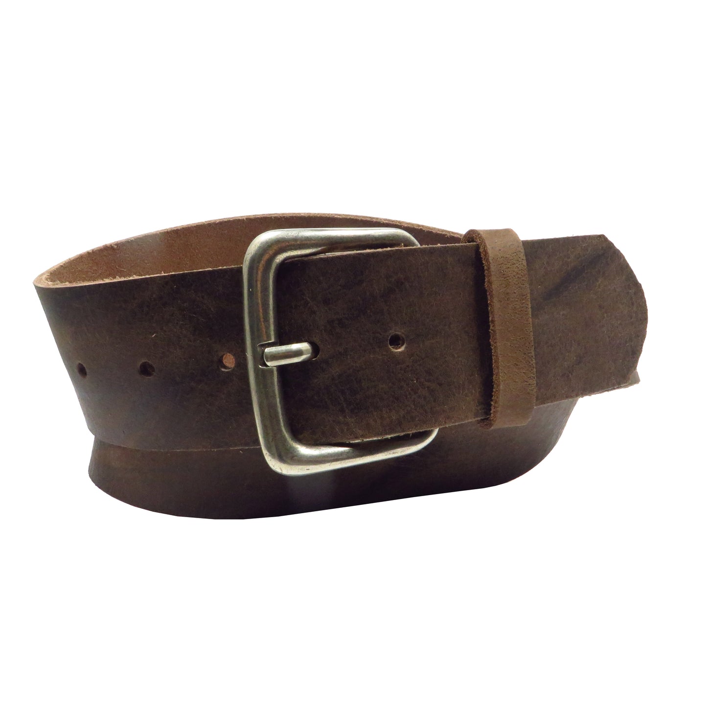 Ledergürtel 5 cm breit dunkelbraun Büffelleder