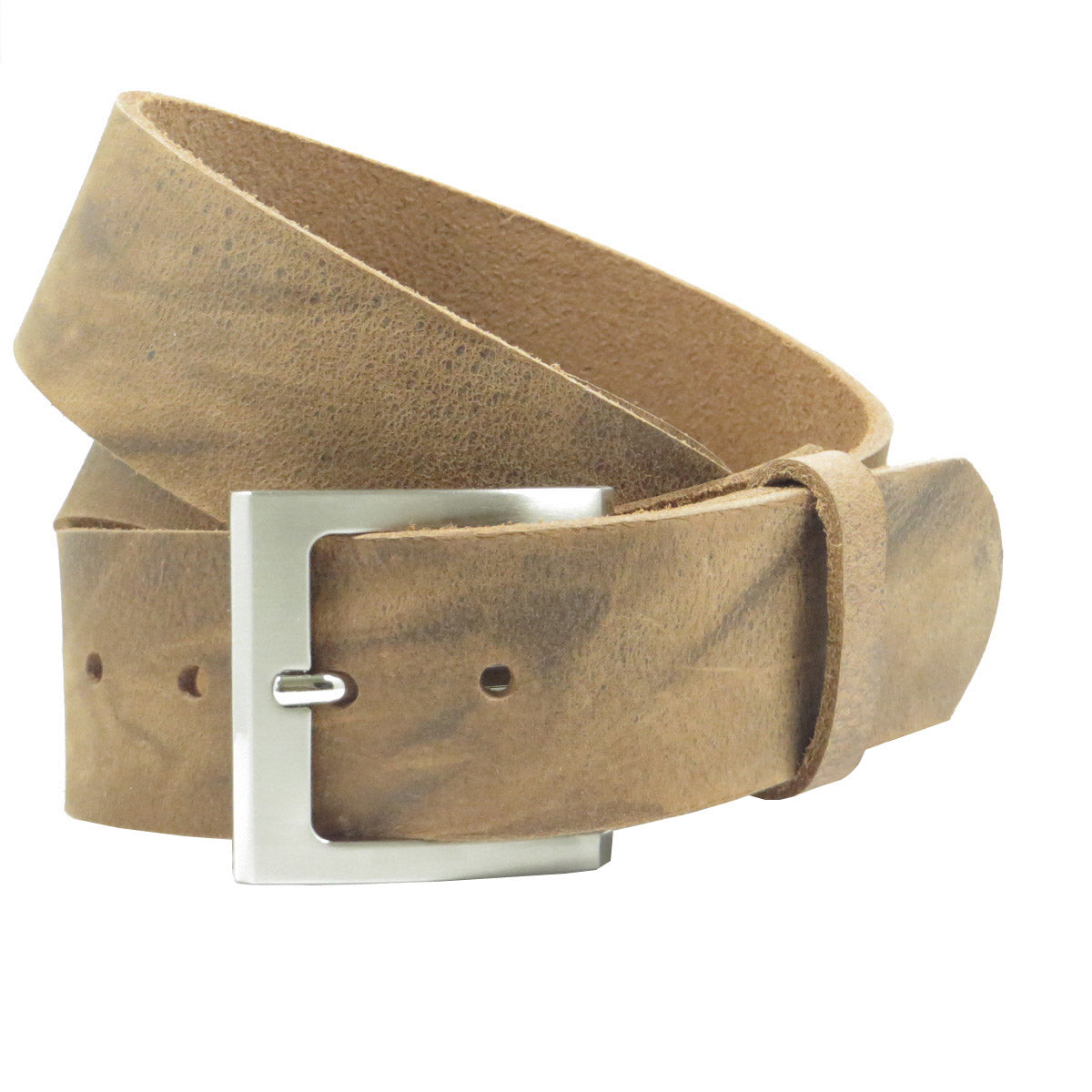 Ledergürtel 4 cm breit natur Büffelleder