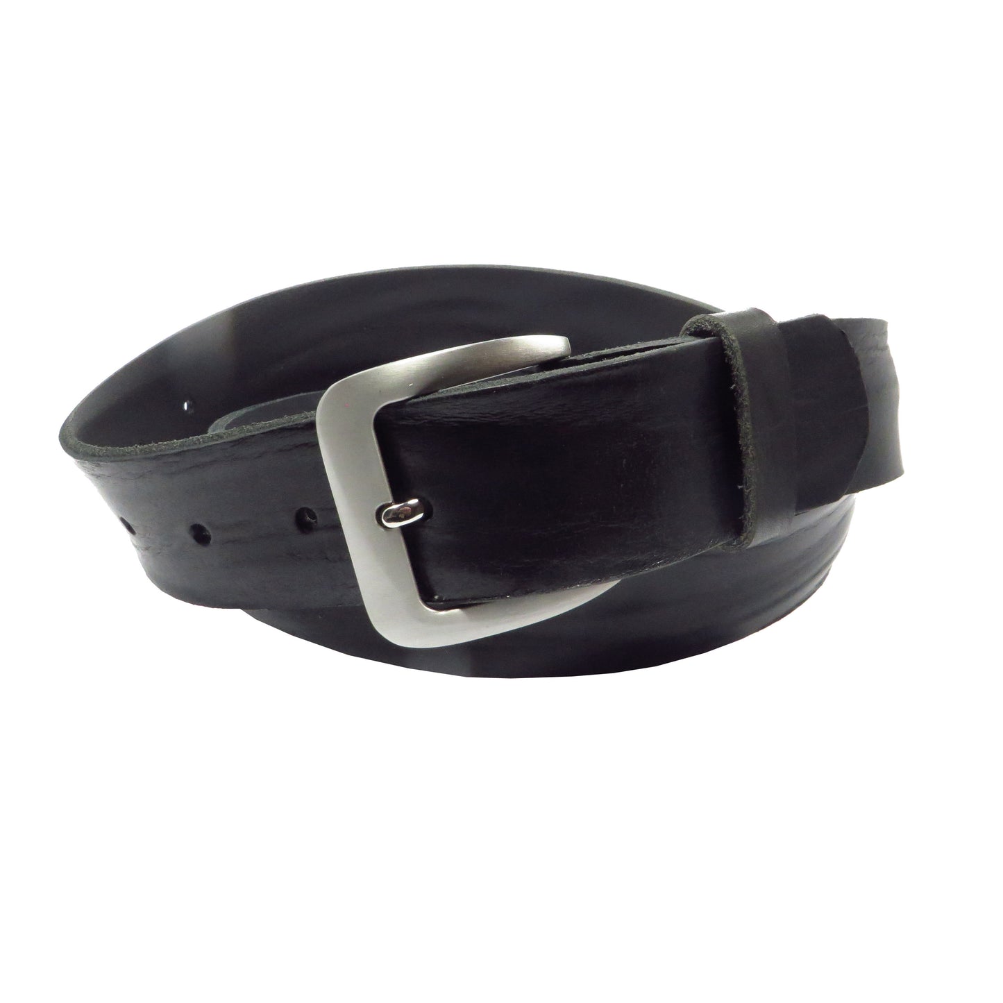 Ledergürtel 4 cm breit schwarz Rindsleder