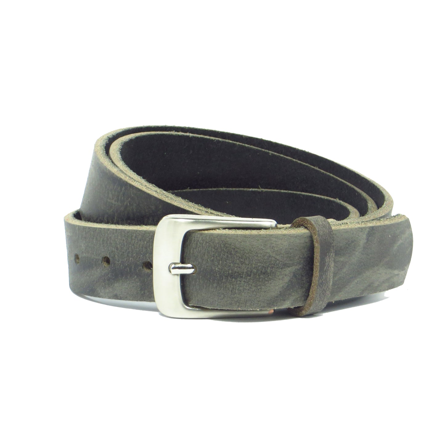 Ledergürtel 3 cm breit grau Büffelleder