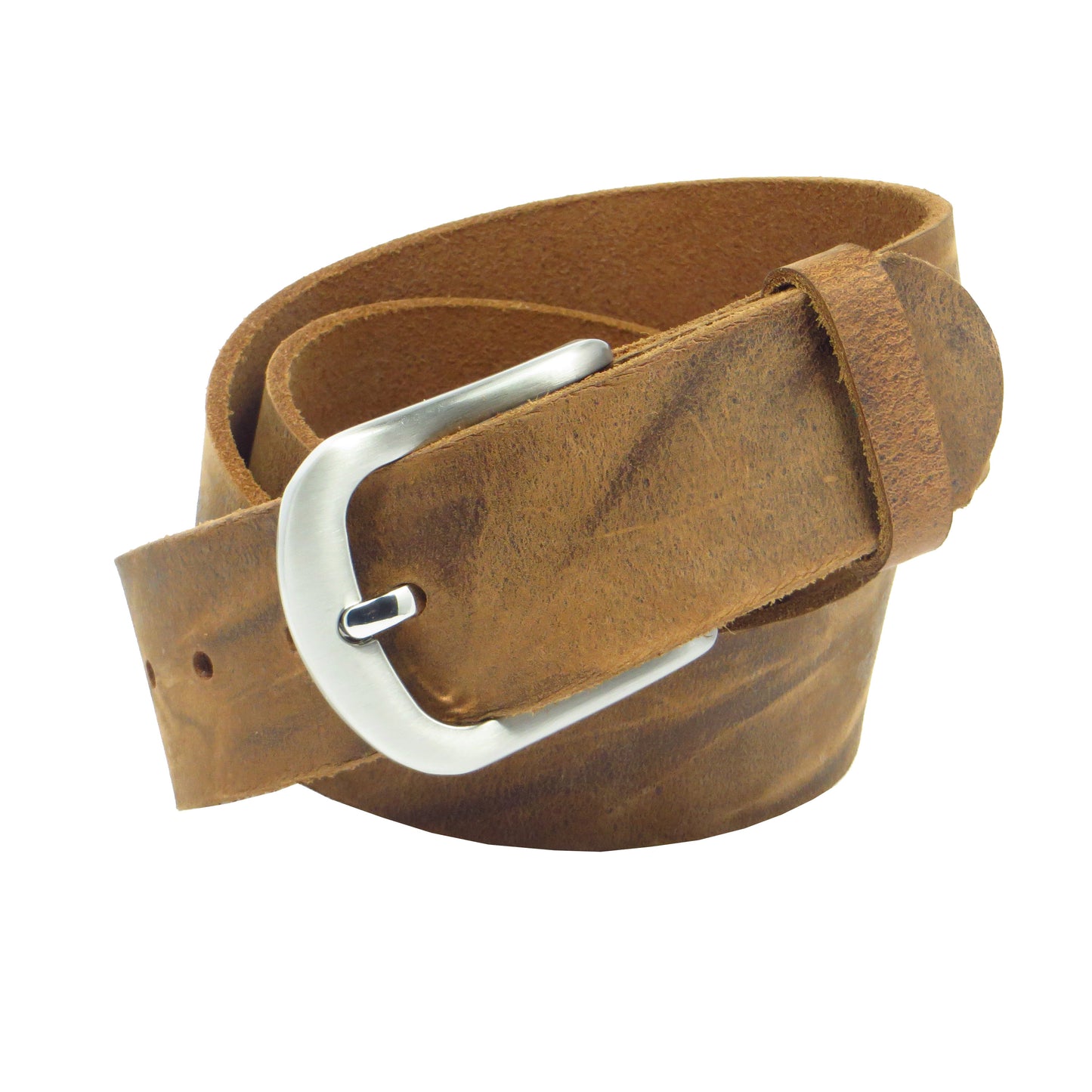 Ledergürtel 4 cm breit natur Büffelleder