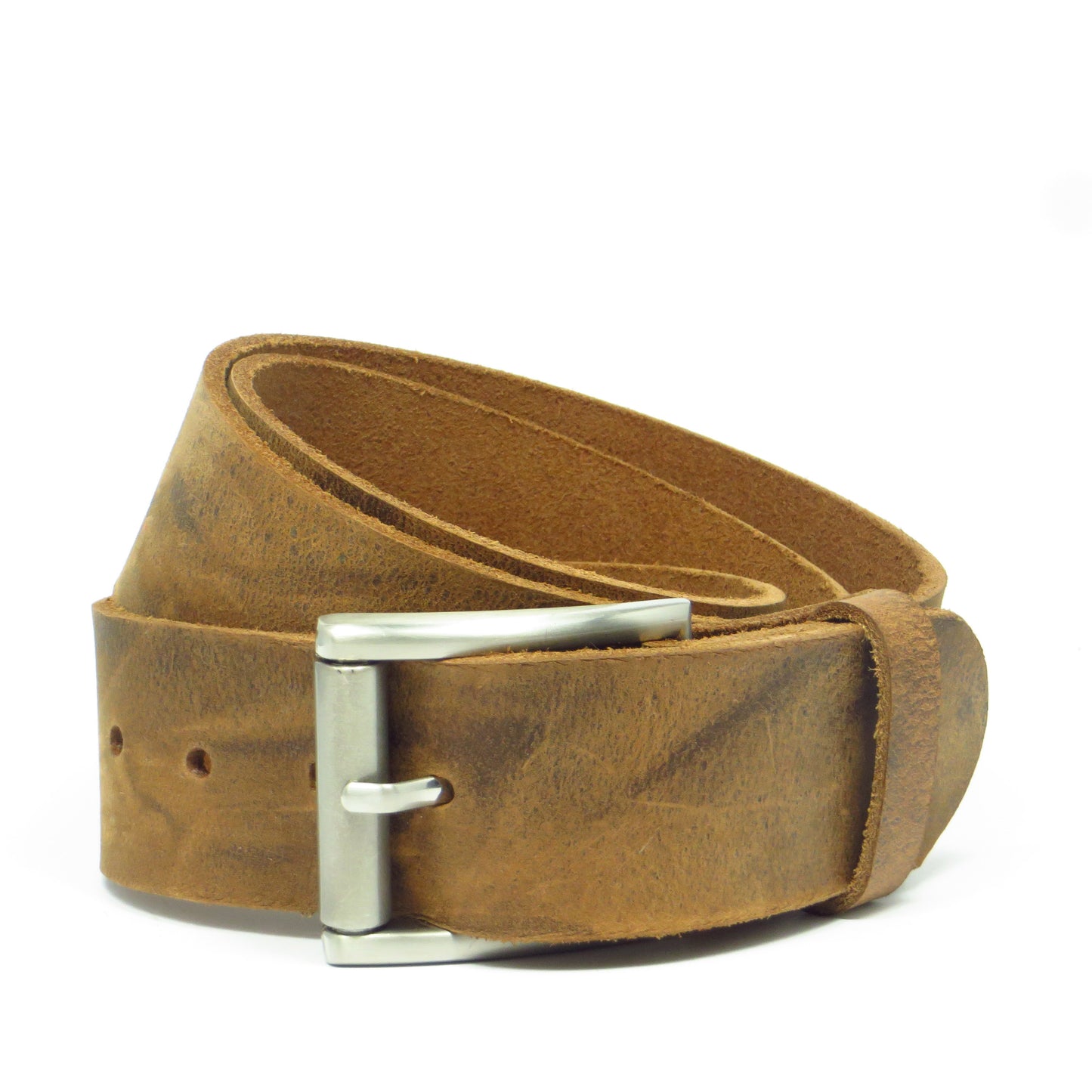 Ledergürtel 4 cm breit natur Büffelleder