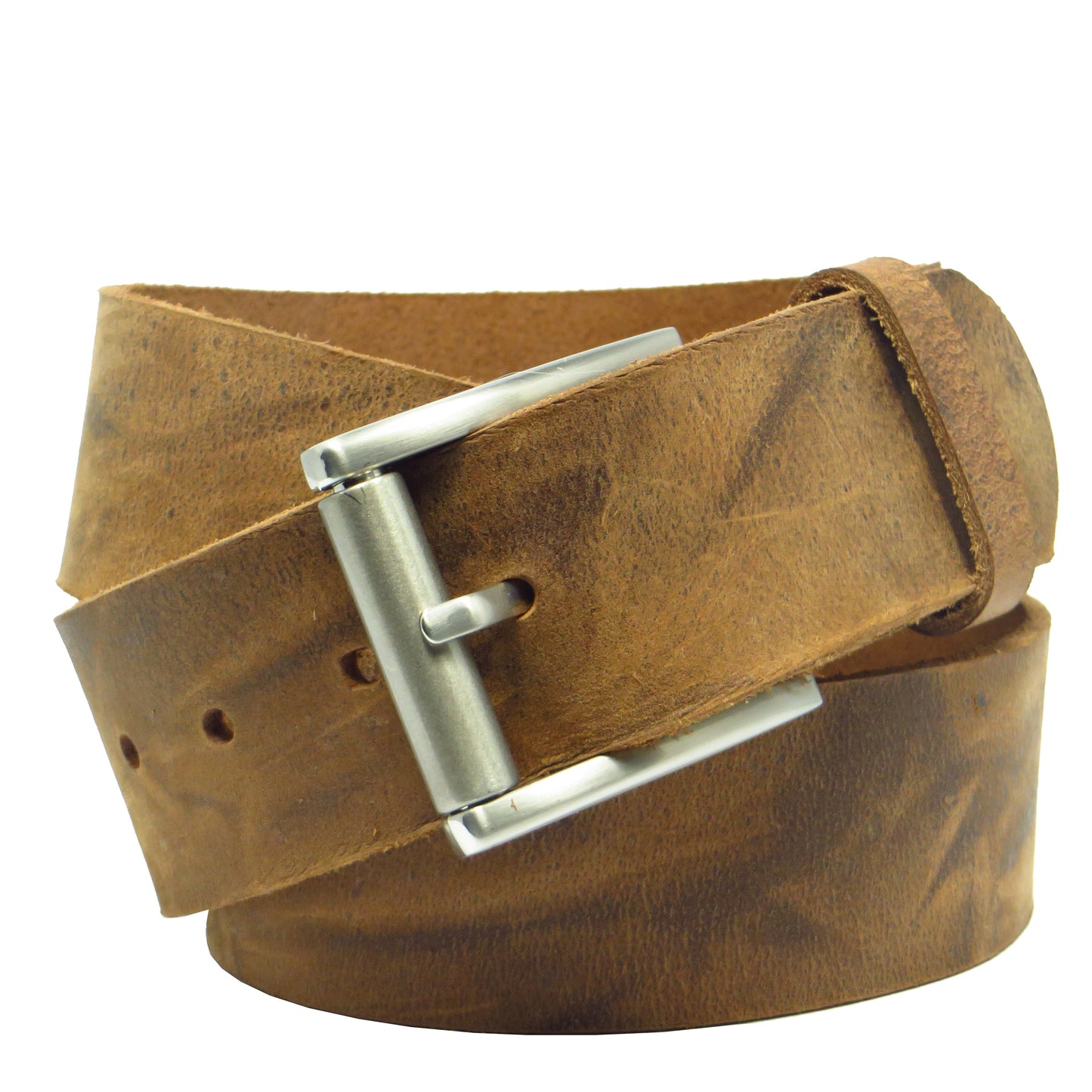 Ledergürtel 4 cm breit natur Büffelleder