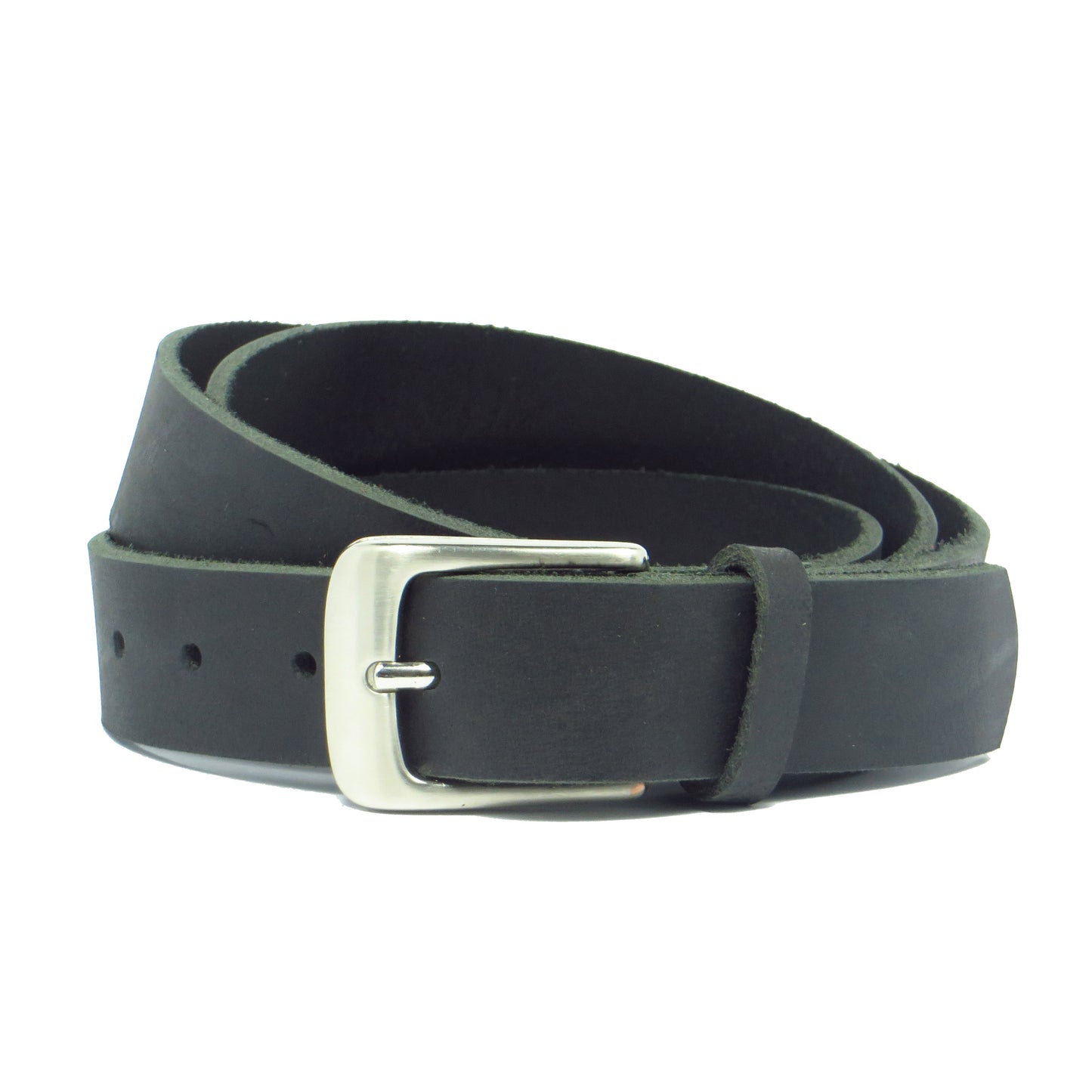 Ledergürtel 3 cm breit schwarz Büffelleder