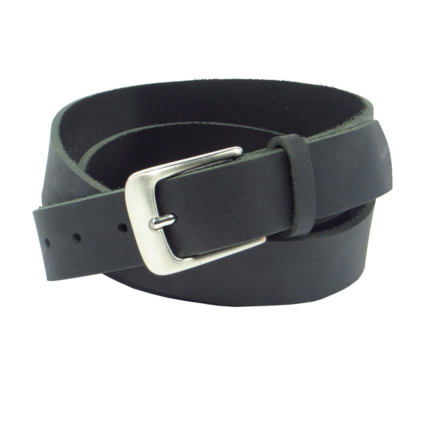 Ledergürtel 3 cm breit schwarz Büffelleder