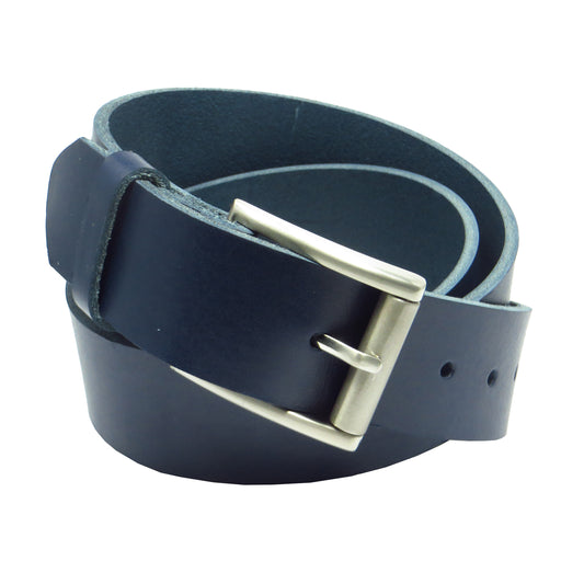 Dunkelblauer Rindsleder 4 cm breiter Ledergürtel für Damen Herren ca. 3 – 4 mm dickem Leder. Anzughose Jeans Rock Kleid Arbeitsgürtel Arbeitshose Damengürtel Herrengürtel in verschiedene Längen breiten und Farben erhältlich. Ledergürtel 2 cm breit 3 cm breite Ledergürtel 4 cm breite Gürtel und 5 cm breite Gürtel aus Rindsleder Büffelleder
