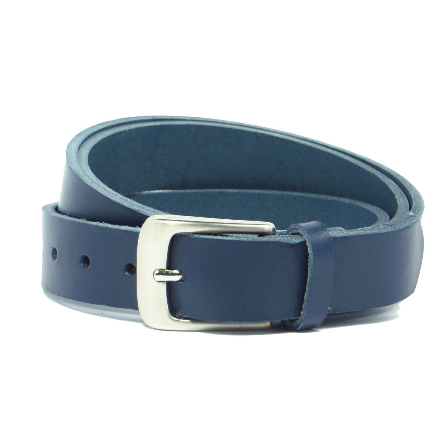 Ledergürtel 3 cm breit dunkelblau Rindsleder