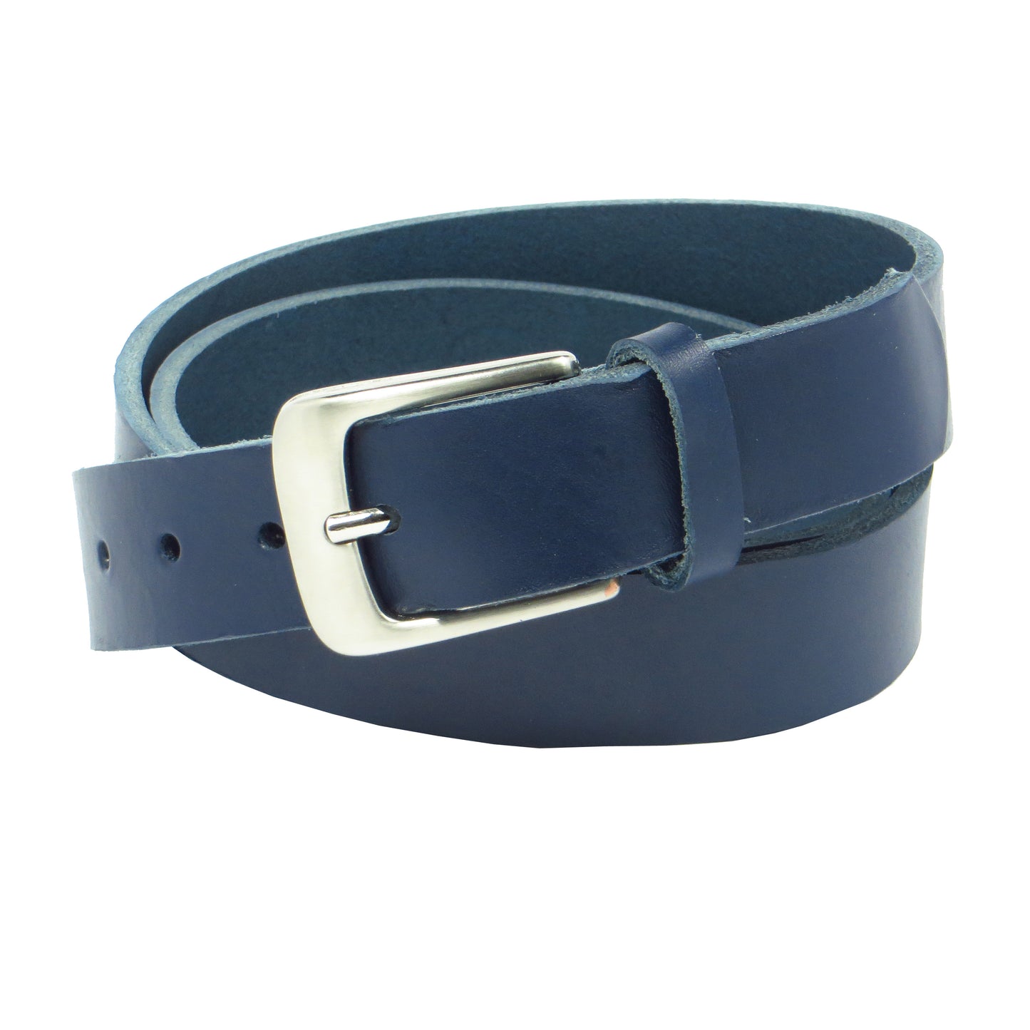 Ledergürtel 3 cm breit dunkelblau Rindsleder