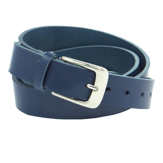 Blauer dunkelblau Rindsleder 3 cm breiter Ledergürtel für Damen Herren ca. 3 – 4 mm dickem Leder. Anzughose Jeans Rock Kleid Arbeitsgürtel Arbeitshose Damengürtel Herrengürtel in verschiedene Längen breiten und Farben erhältlich. Ledergürtel 2 cm breit 3 cm breite Ledergürtel 4 cm breite Gürtel und 5 cm breite Gürtel aus Rindsleder Büffelleder