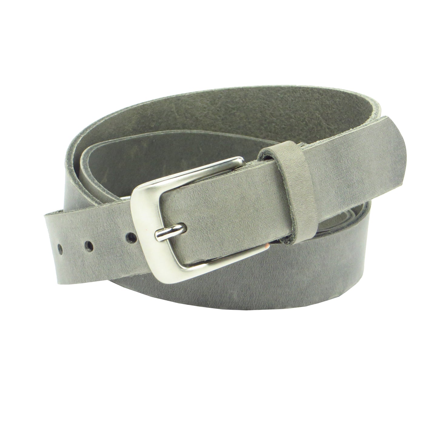 Ledergürtel 3 cm breit hellgrau Rindsleder