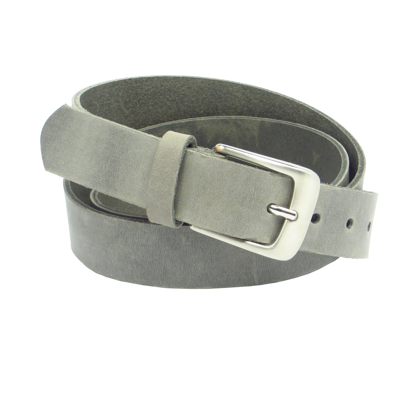 Ledergürtel 3 cm breit hellgrau Rindsleder