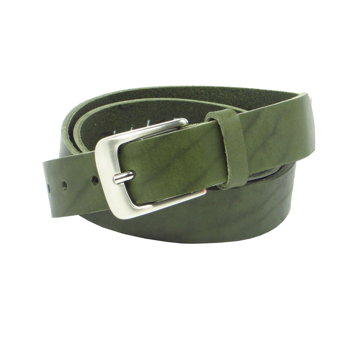 Ledergürtel 3 cm breit grün Rindsleder