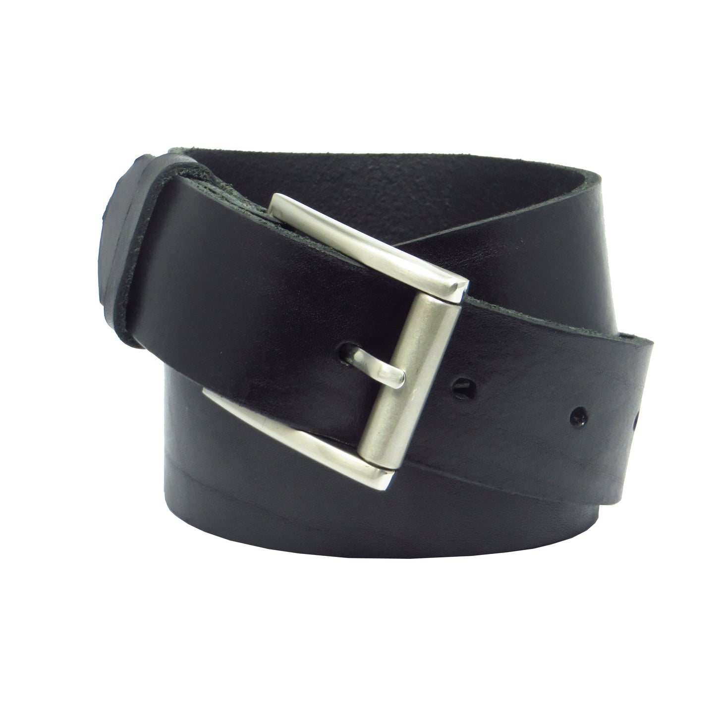 Ledergürtel 4 cm breit schwarz Rindsleder