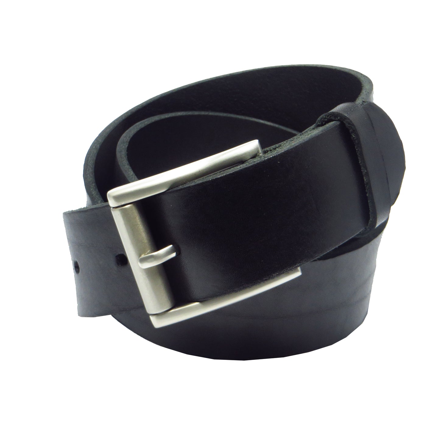 Ledergürtel 4 cm breit schwarz Rindsleder