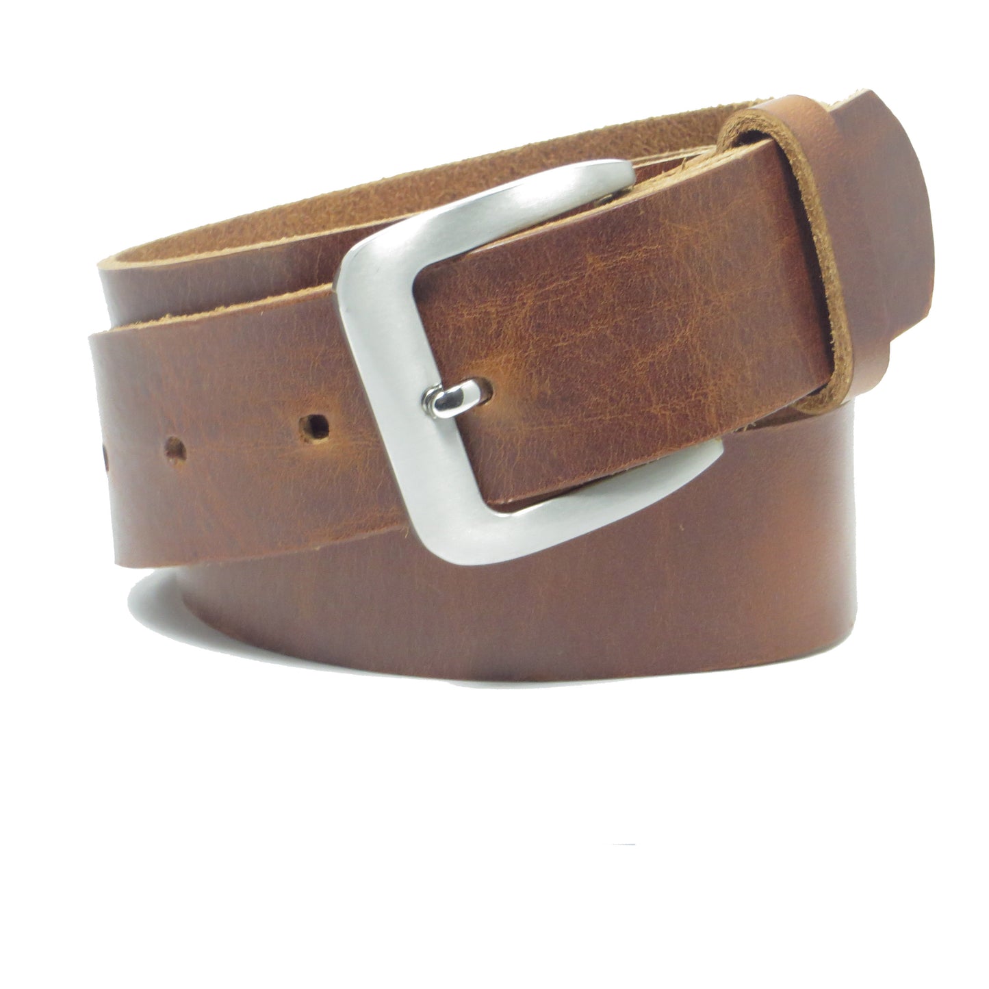 Ledergürtel 4 cm breit cognac braun Rindsleder