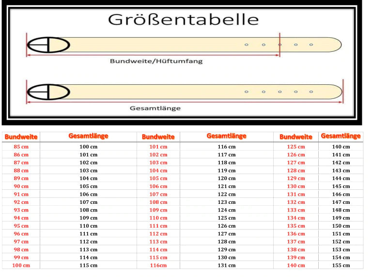 Ledergürtel mit Rollschnalle aus Rindsleder 4cm