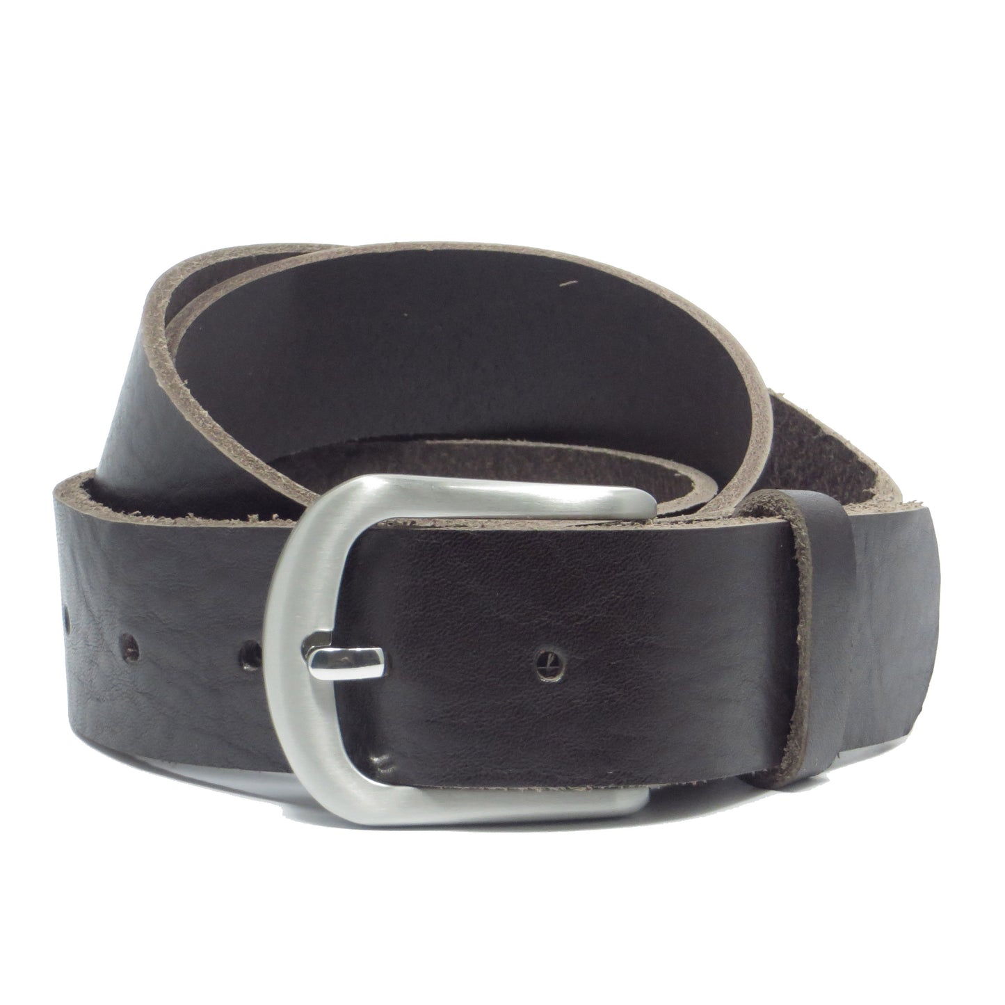 Ledergürtel 4 cm breit dunkelbraun Rindsleder