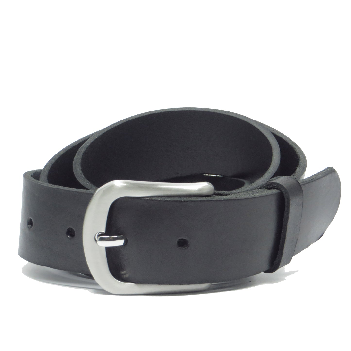 Ledergürtel 4 cm breit schwarz Rindsleder
